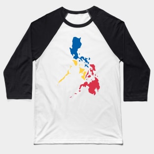 Philippines Filipino Map Sun and Stars Flag by AiReal Apparel Baseball T-Shirt